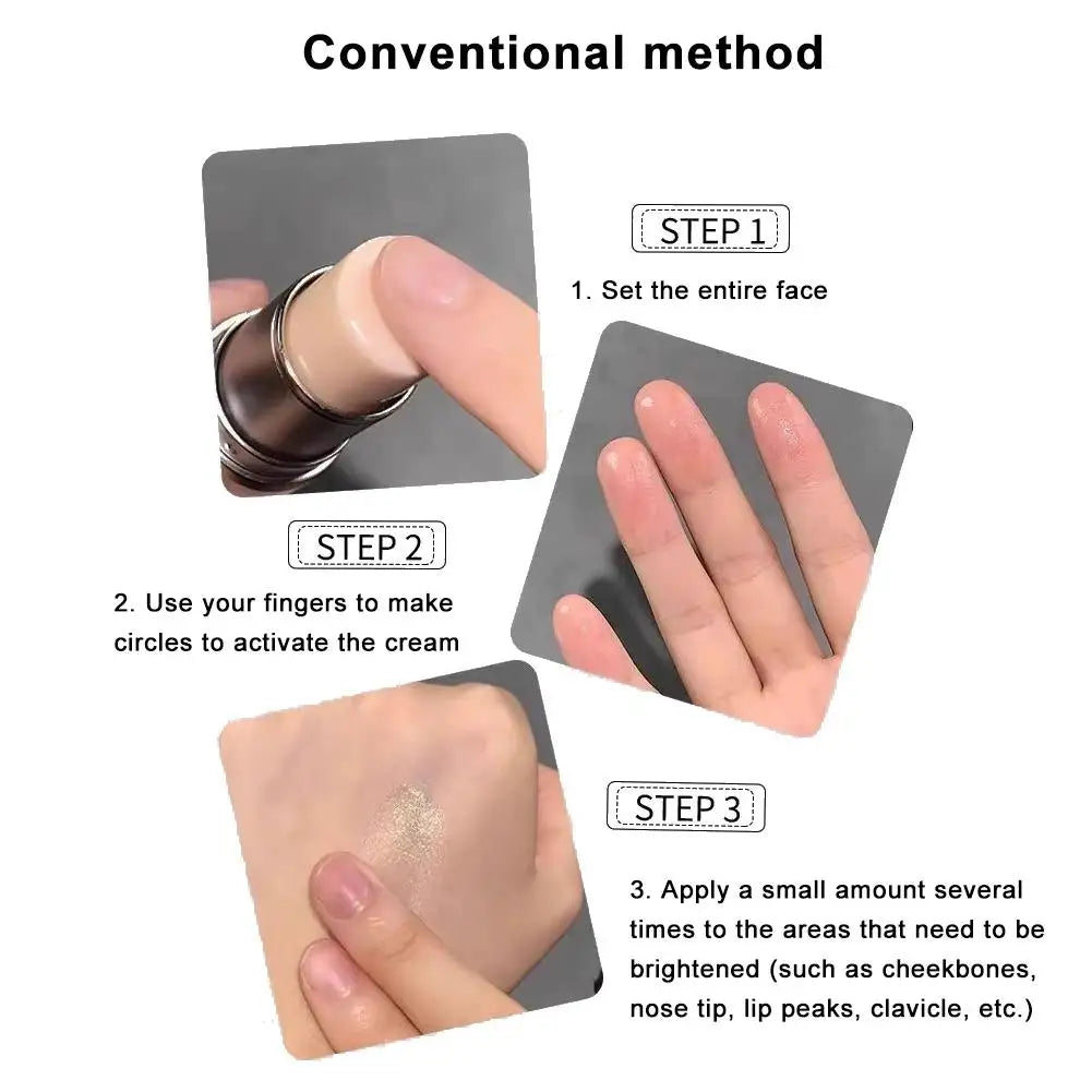 Wet And Shiny Highlighter Stick Brightening Eyes And Contouring Bar Pearlescent Natural Water Light Makeup