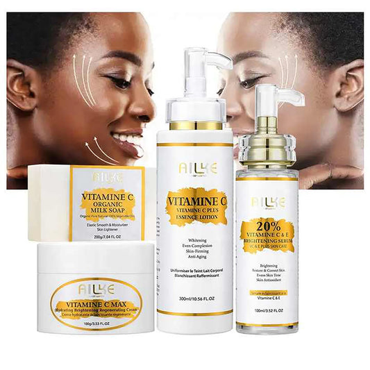 AILKE Lightening Body Cream, With Vitamin C, Hyaluronic Acid, Shea Butter, Reduce Black Spots, Even Skin Tone, Hydration Lotion