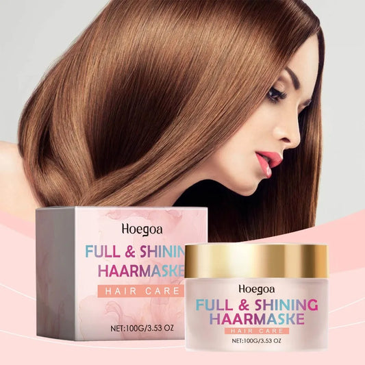 Hoegoa Volumizing And Brightening Hair Mask Nourishing And Hydrating Repair Hydrating Fluffy And Soft Hair Care And Smoothing H
