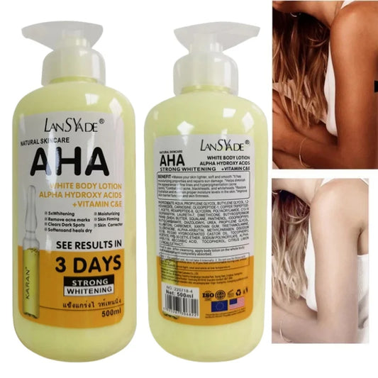 Whitening Body Lotion – 500ml Vitamin C, Glutathione & AHA for Bright, Smooth Skin