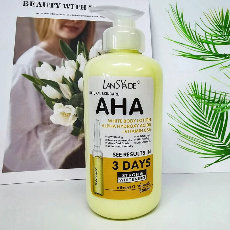 Whitening Body Lotion – 500ml Vitamin C, Glutathione & AHA for Bright, Smooth Skin