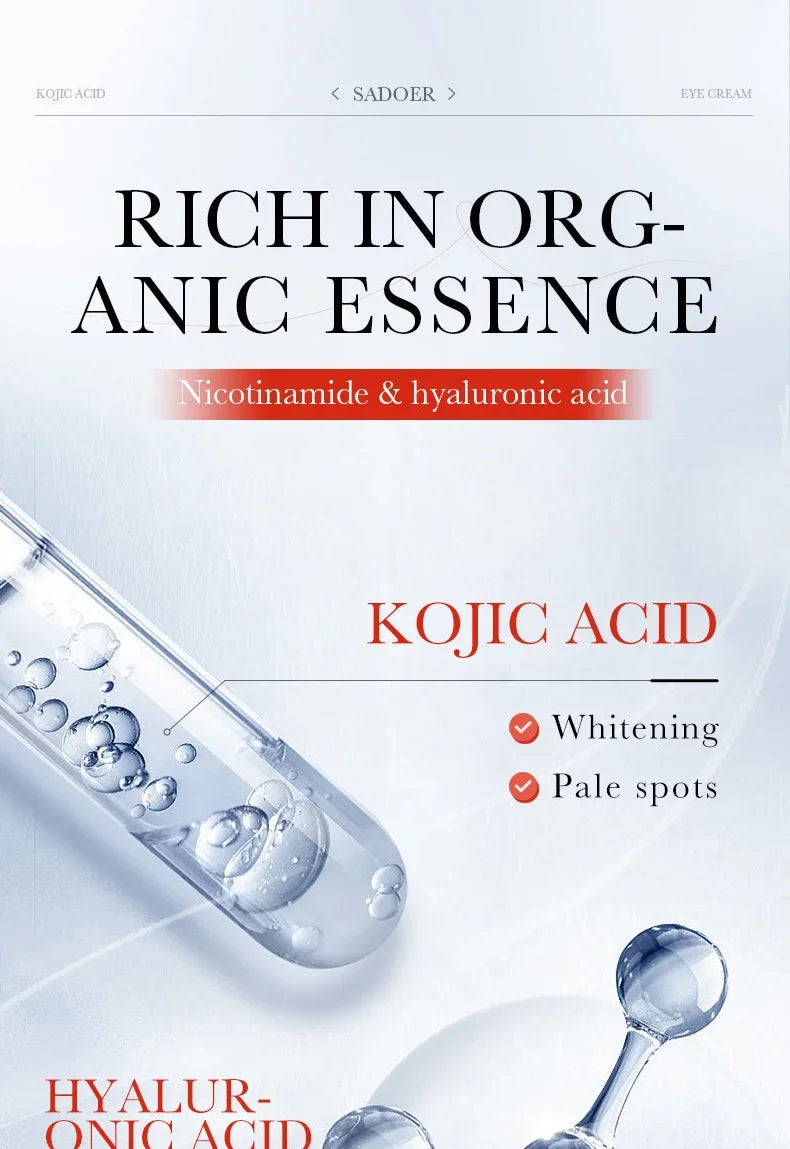 SADOER Kojic Acid Retinol Eye Cream Anti Dark Circles Remove Eye Bags Moisturizing Firming Beauty Eyes Skin Care Products