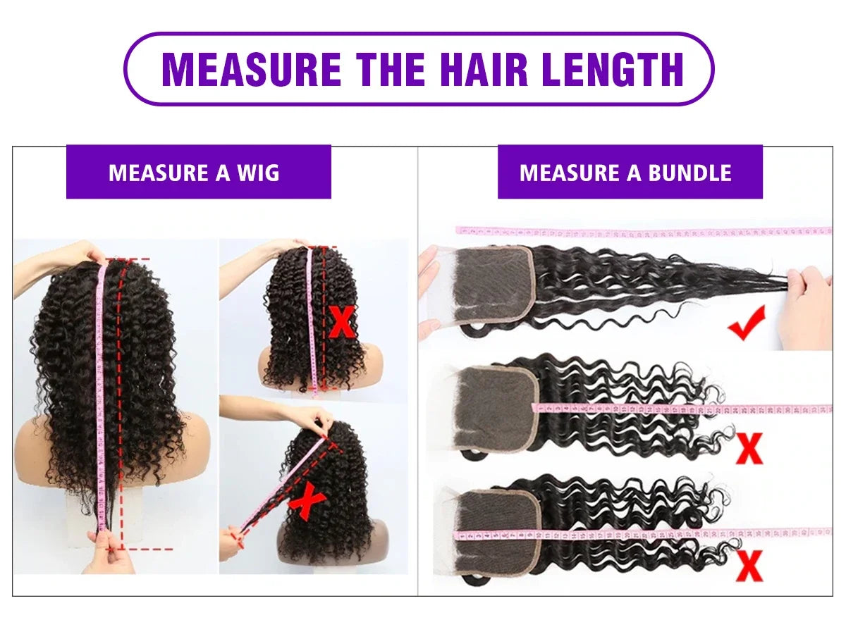 30 Inch Water Wave Human Hair Wig | 13x4/13x6 HD Lace Front Wig – Deep Curly Frontal on Clearance Sale