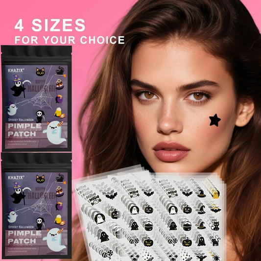 600pcsHalloween Themed Acne Patches Gentle Non Irritating Waterproof Breathable For Daily Facial Use Cute Pimple Stickers