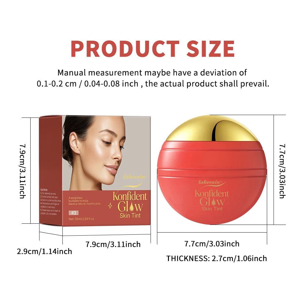 Lakerain Oil-free Glass Skin Foundation Self-clearing & Smooth Even Skin Tone Nourishes the Skin Easy to Carry Liquid Foundation