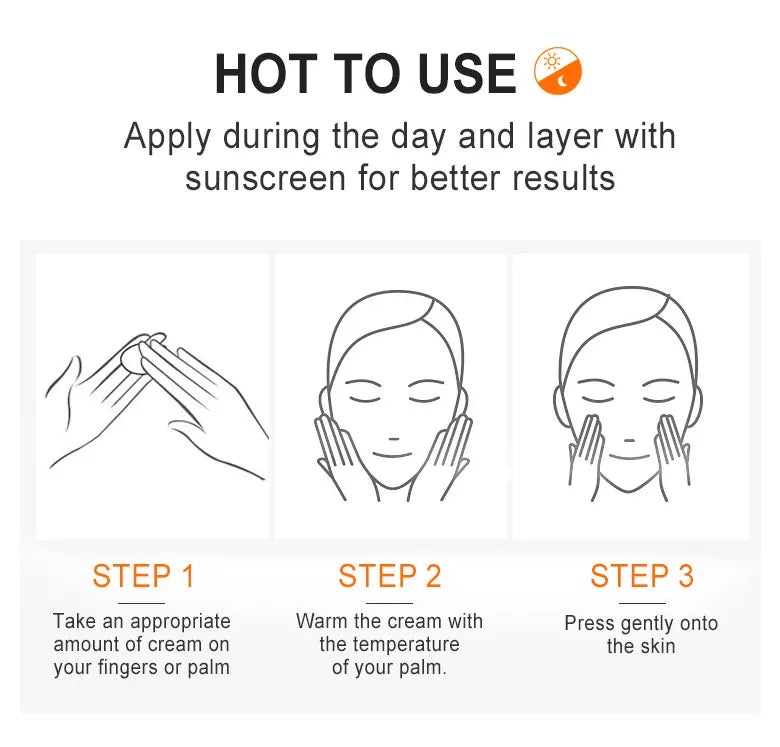 JoyPretty Vitamin C Face Cream Whitening Dark Spots Remover Niacinamide Moisturizing Facial Cream Skin Care Product