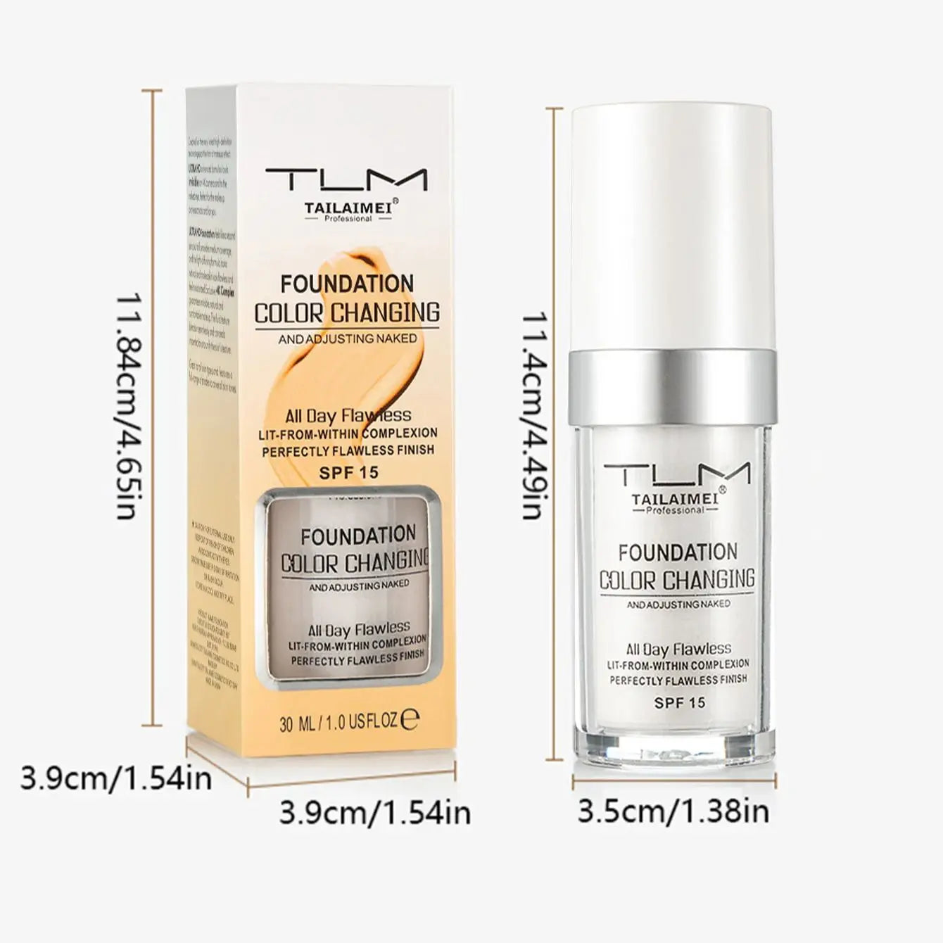 Moisturizing Liquid Foundation – Lightweight, Waterproof & Hydrating Cream Makeup (30ml, SPF)