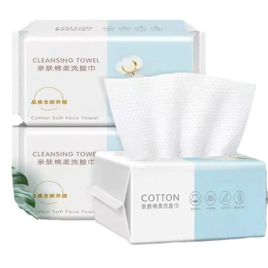 Thick Disposable Face Towels – Skin-Friendly Non-Woven Facial Cleansing Wipes for Skincare & Dry Use