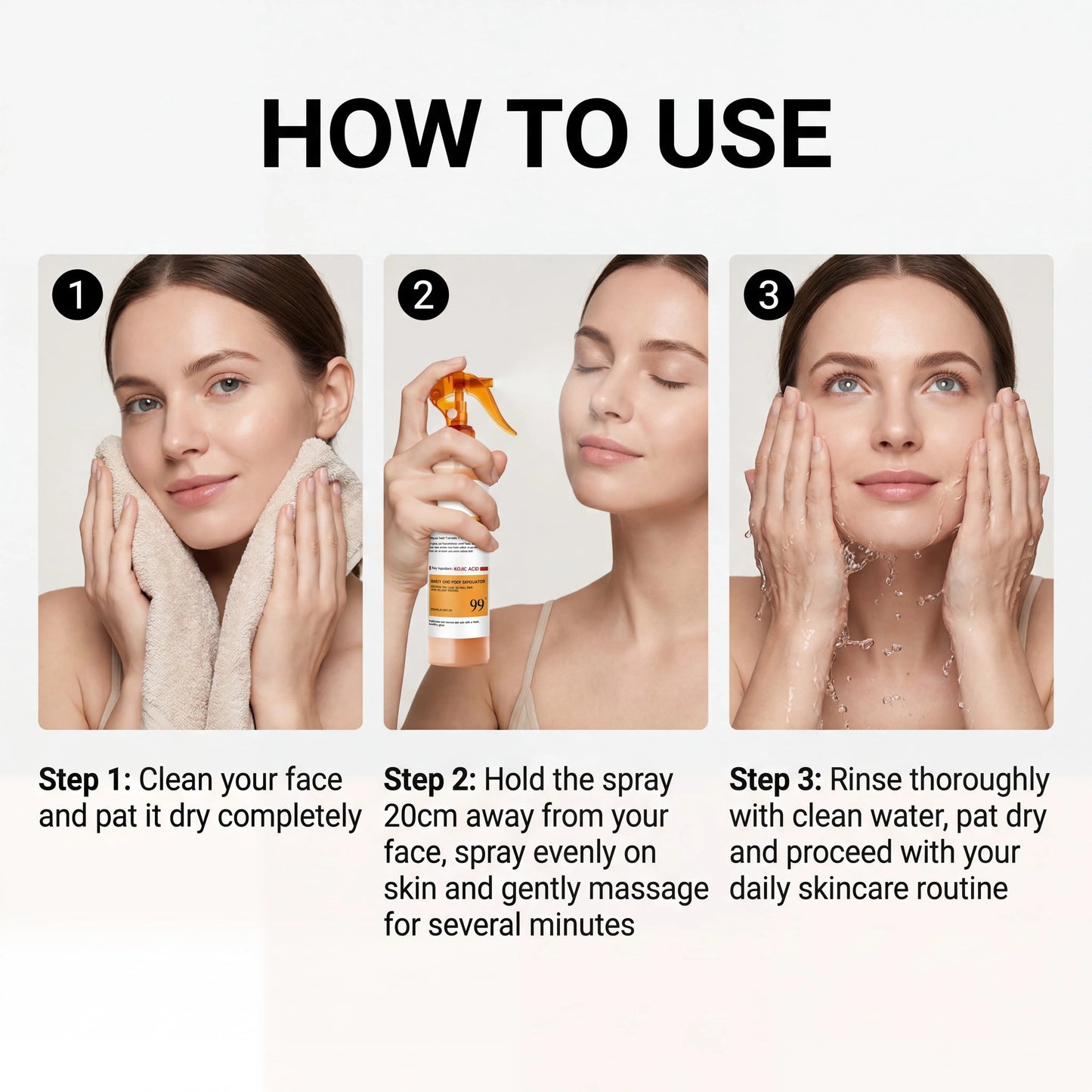 Kojic Acid Turmeric Spray and Essence Keratin Care Exfoliating Peeling Solution Nourishing Hydrating Skin Care Firmness Serum