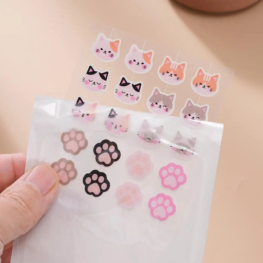 Cartoon Acne Patches Cute Animal Shaped Design Waterproof Hydrocolloid Pimple Patches Gentle Breathable Portable Daily Worn