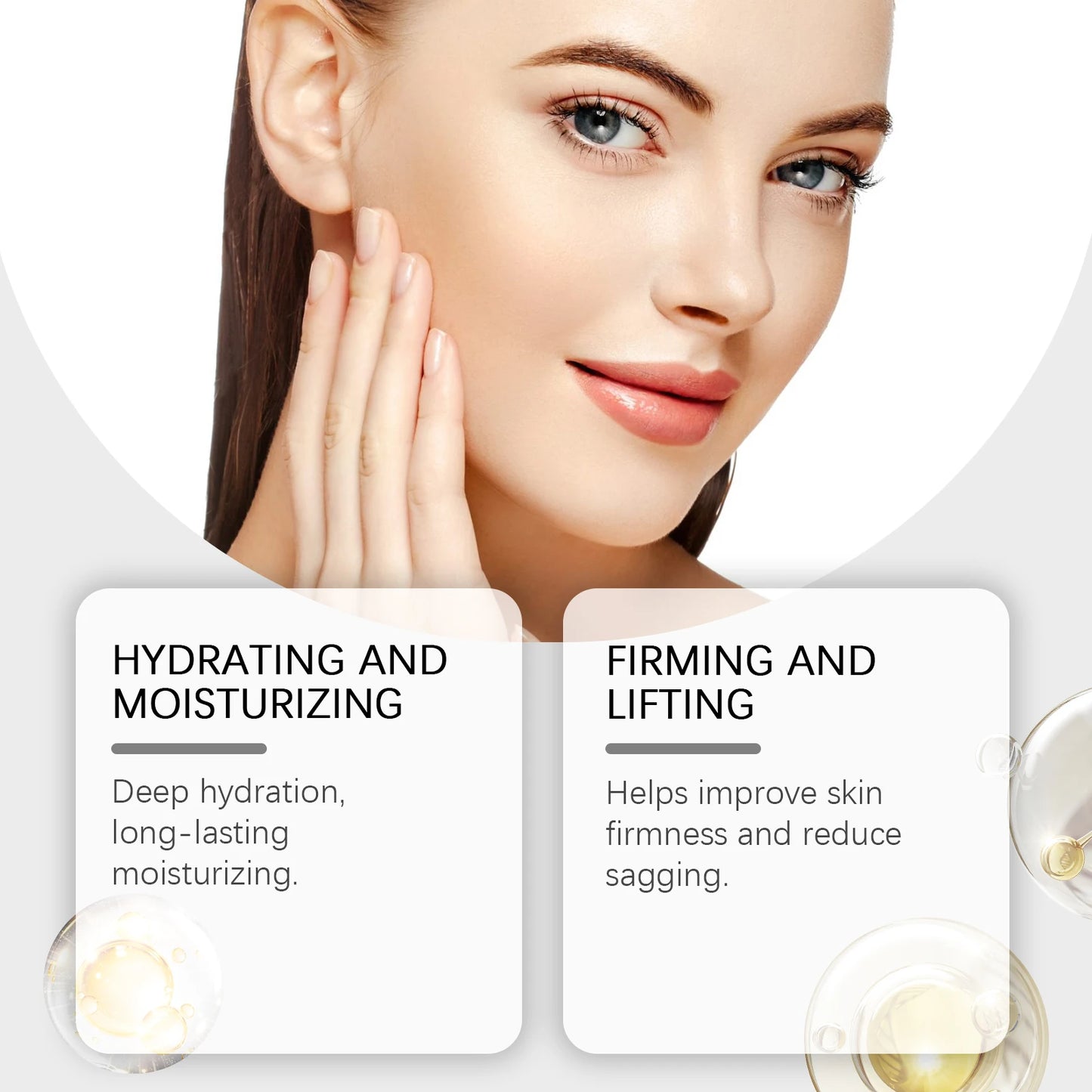 60ML Facial Care Serum Deep Moisturizing & Nourishing Improve Firmness Enhance Skin Elasticity Smoothing Glowing Mild Face Serum