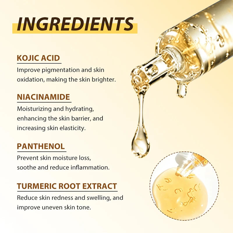 Kojic Acid Turmeric Facial Ampoule Serum With Niacinamide Deep Moisturizing Nourishing Essence 30ml