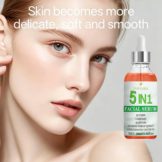 5-in-1 facial serum moisturizes and hydrates, suitable for dry and rough skin, and is suitable for all skin types.