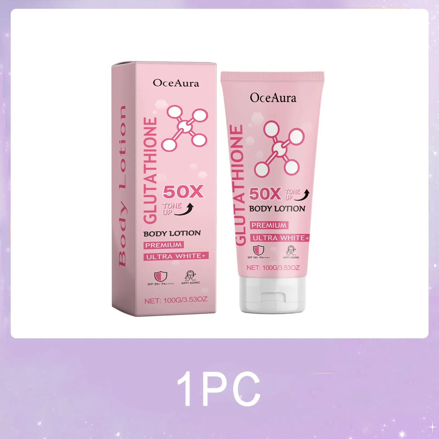 Glutathione Niacinamide Body Lotion Skin Brightening Hydrate Revitalize Even Skin Tone Whitening Face Bleaching Lightening Care