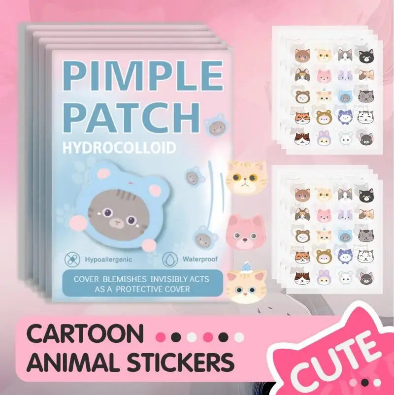 600pcs Cartoon Acne Patch Acne Concealer Treatment Removal Pimple Patch Breathable Ultra-thin Facial Acne Patches Skin Care