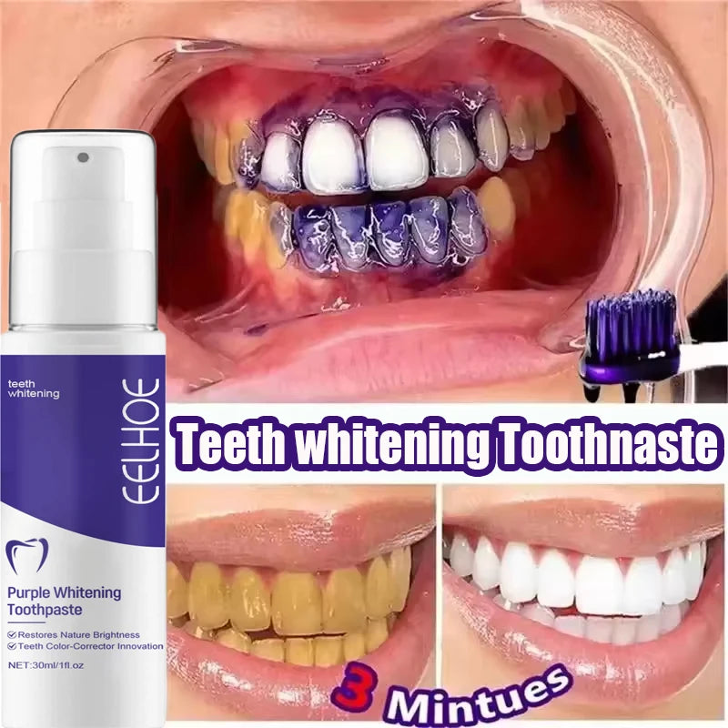 Teeth Whitening Toothpaste Serum Remove Plaque Stains Oral Hygiene Cleaning Dental Bleaching Tools Fresh Breath Tooth Care