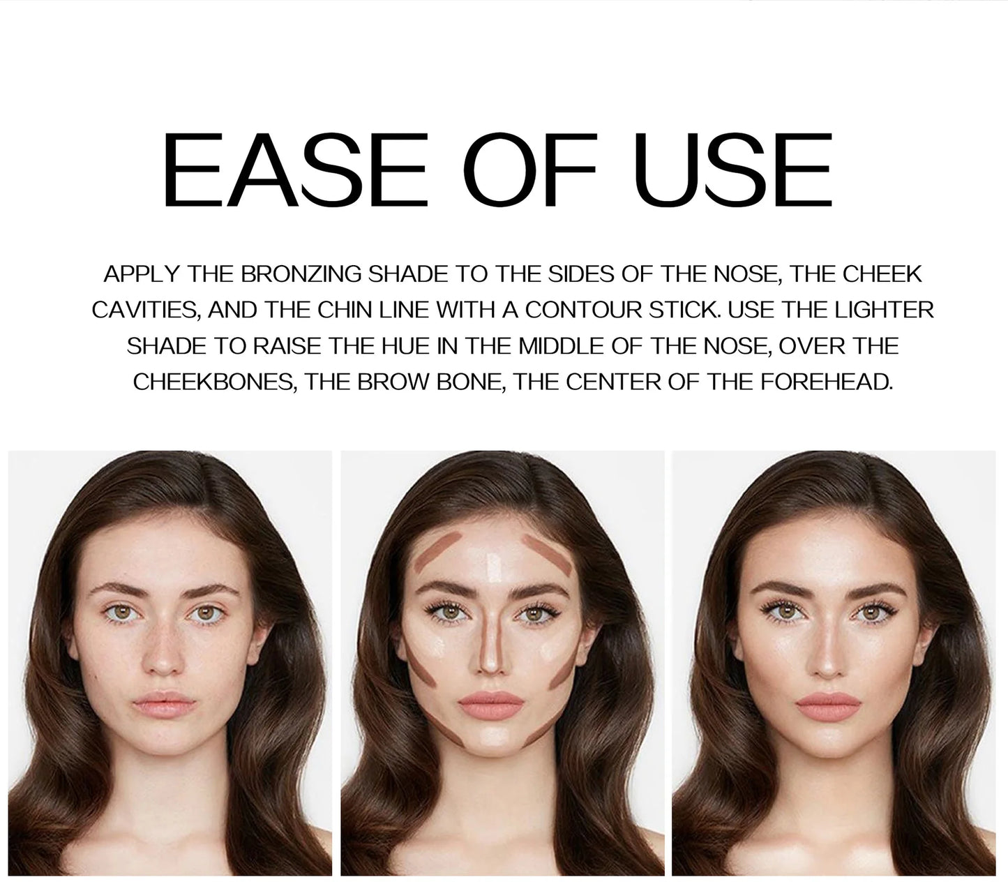 HANDAIYAN Double Head Highlighter Stick Natural Waterproof Silky Smooth Stereoscopic Nose Shadow Concealer Makeup