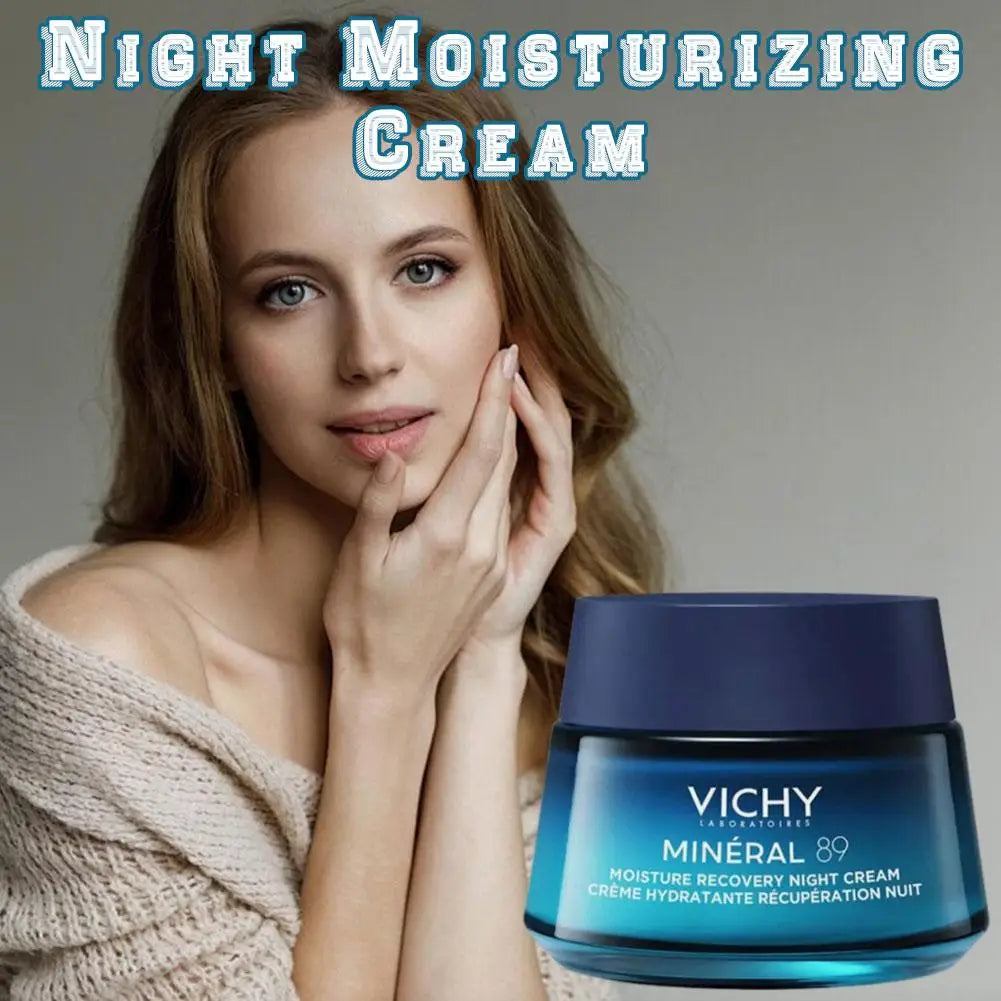 Korea Vichy Face Cream Pure Hyaluronic Acid Mineral Deep Hydration Anti-Wrinkle Anti-Aging Repair Smoothing Night Skin Care