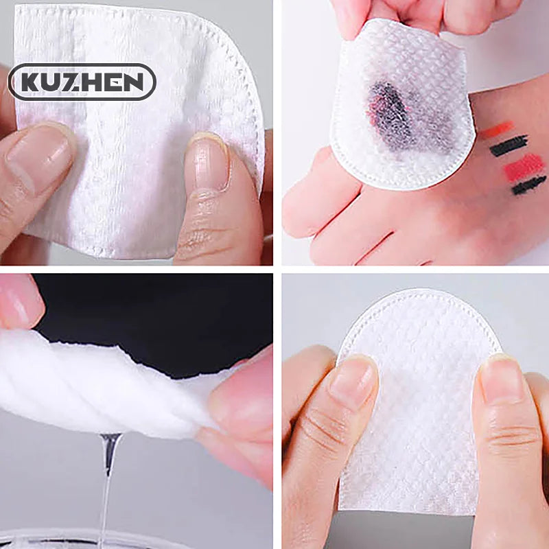 120pcs/Bag U-Shaped Pocket Cotton Pad Makeup Facial Cotton Pads Soft Cosmetic Pad For Face Make Up Removing Pad