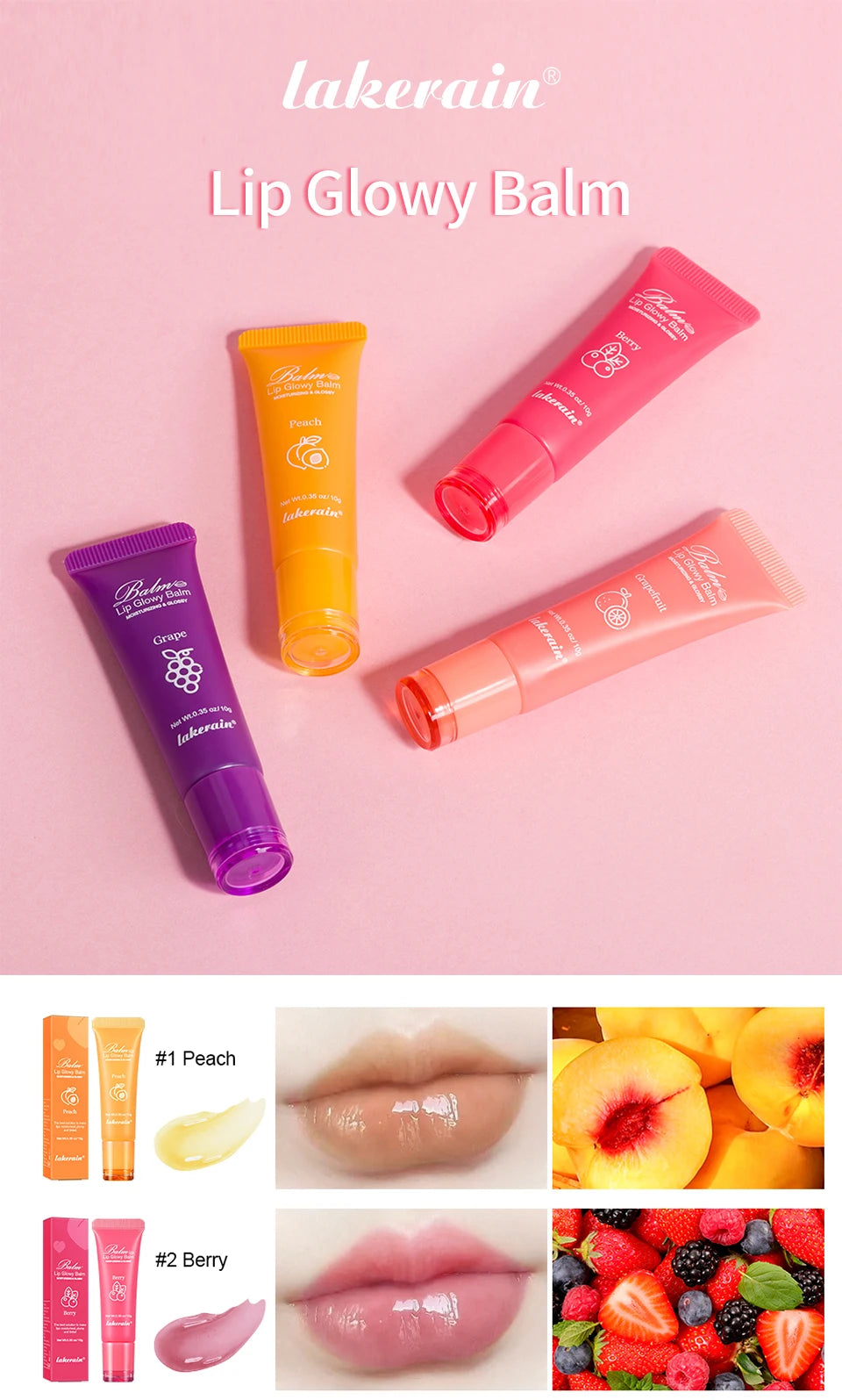 Brightening Pink Lip Balm Reduces Lip Lines Lips Moisturizing Hydrating Removing Dead Skin Fruity Moisturizing Korea Lip Balm