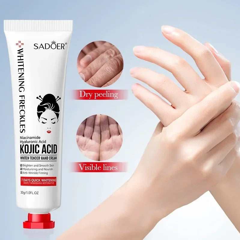 Kojic Acid Anti-wrinkle Hand Cream Skin Soften Nourish Anti-drying Whitening Moisturizing Korean SkinCare Cracked Repair Product