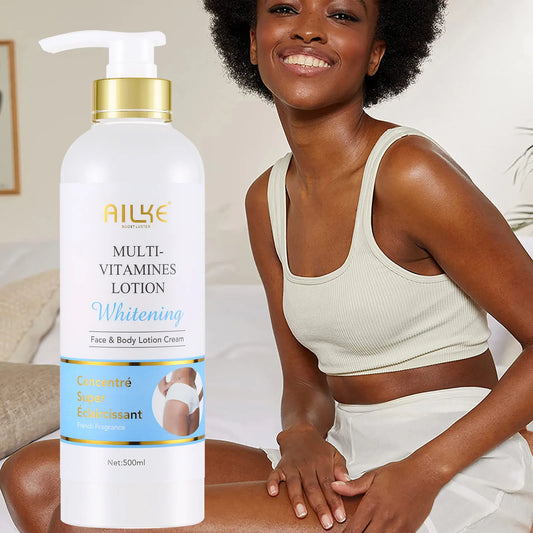 AILKE Multi Vitamin Whitening Body Lotion, With Vitamins A& E, Increase Skin Radiance, Even Skin Tone, Daily Moisturizer Cream