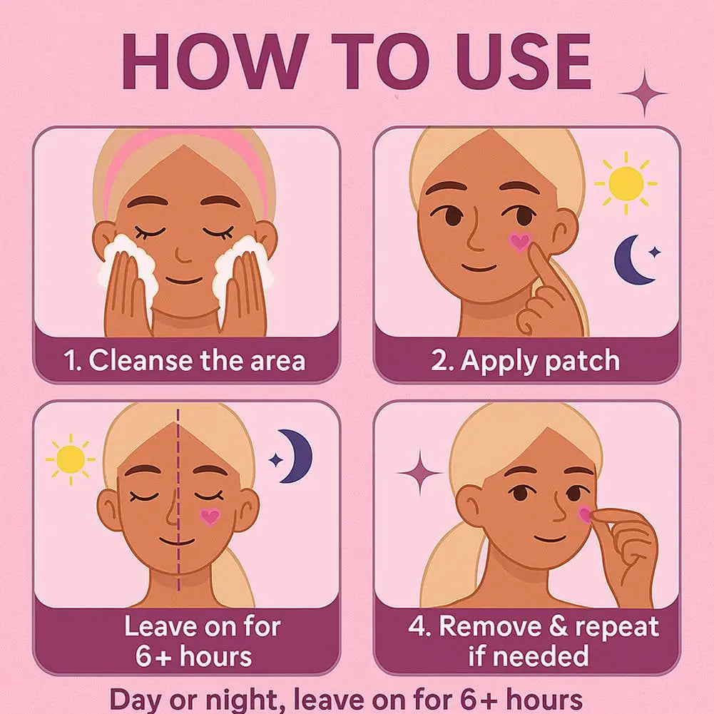 Sweet Colorful Heart Shaped Acne Patch Covers Acne Flaws Gentle And Non-irritating Sticker Ultra-thin Breathable Pimple Patches