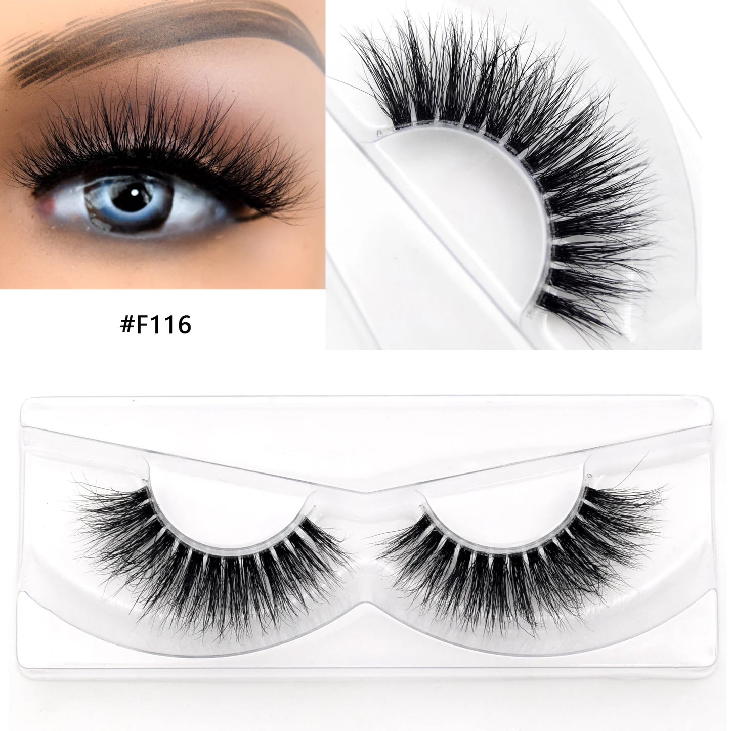 Visofree 30/40/100 Pairs 3D Mink Lashes With Tray No Box Handmade Full Strip Lashes Mink False Eyelashes Makeup eyelashes cilios