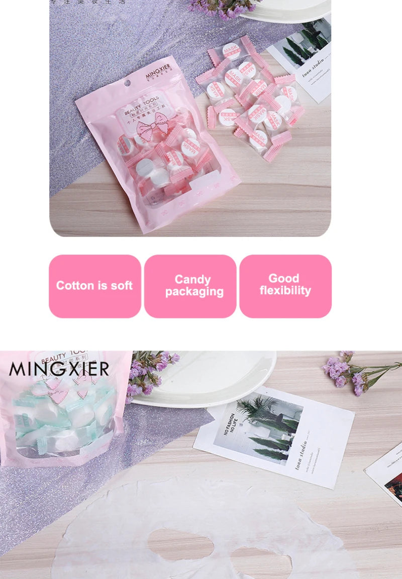Compressed Mask Skin Care Desechable Nonwovens Paper Compressed Mask Skin Care Made Facial Mask Fabric Independent Packaging