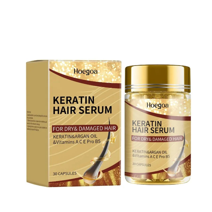 Hoegoa Argan Hair Care Oil Repair Dry Split Hair Smooth And Glossy Hair Care Oil