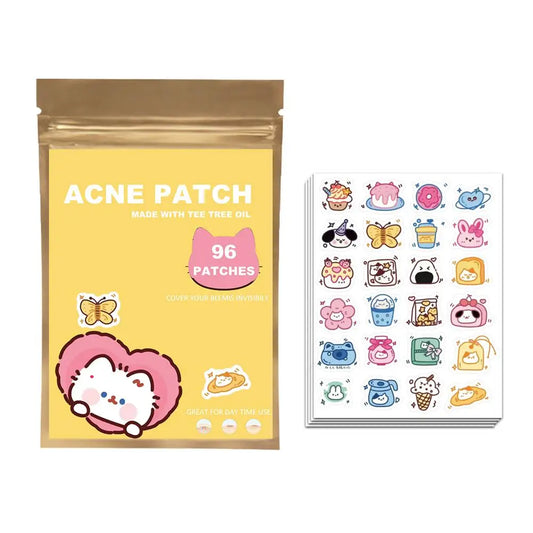 96 pcsCartoon Acne Patches Cartoon Cat Shaped Acne Treatment Sticker Invisible Acne Cover Removal Pimple Patch Skin Care