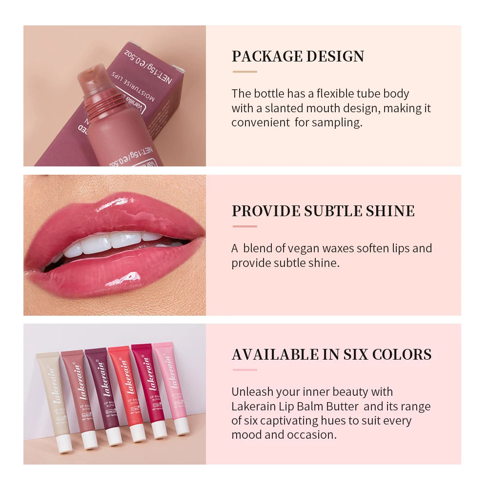 Lip Balm Butter Moisturizing Nourishing Reduce Lip Lines Lip Oil Gloss Hydrates Soothes Dry Lips Skincare Makeup Product