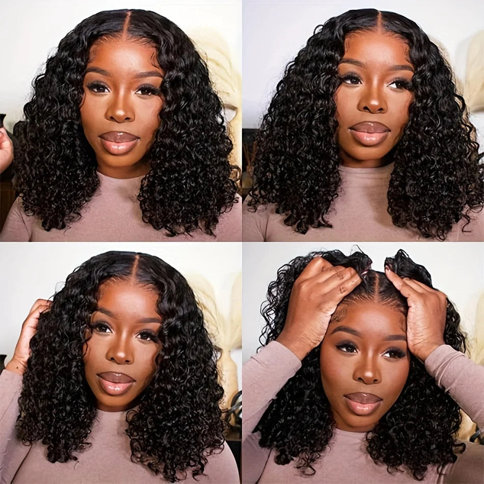 Short Bob Wig Lace Front Wigs 4X4 Glueless Curly Wigs Human Hair  Closure Wigs 5X5 Hd Lace Frontal Wig Human Hair Hd Lace Wig