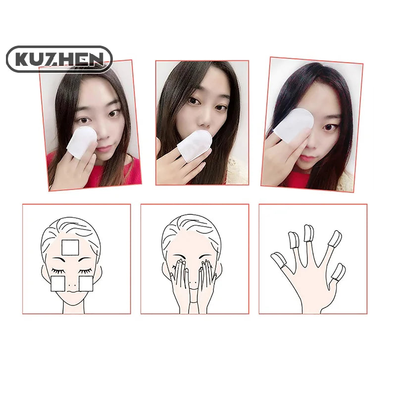 120pcs/Bag U-Shaped Pocket Cotton Pad Makeup Facial Cotton Pads Soft Cosmetic Pad For Face Make Up Removing Pad