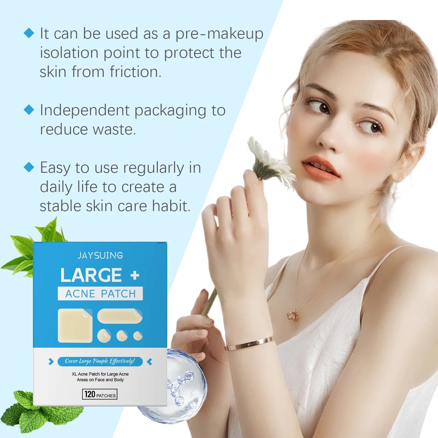 Salicylic Acid Acne Patch Cover Pimple Blemish Absorb Grease Nourish Smooth Facial Skin Waterproof Breathable Anti Acne Stickers