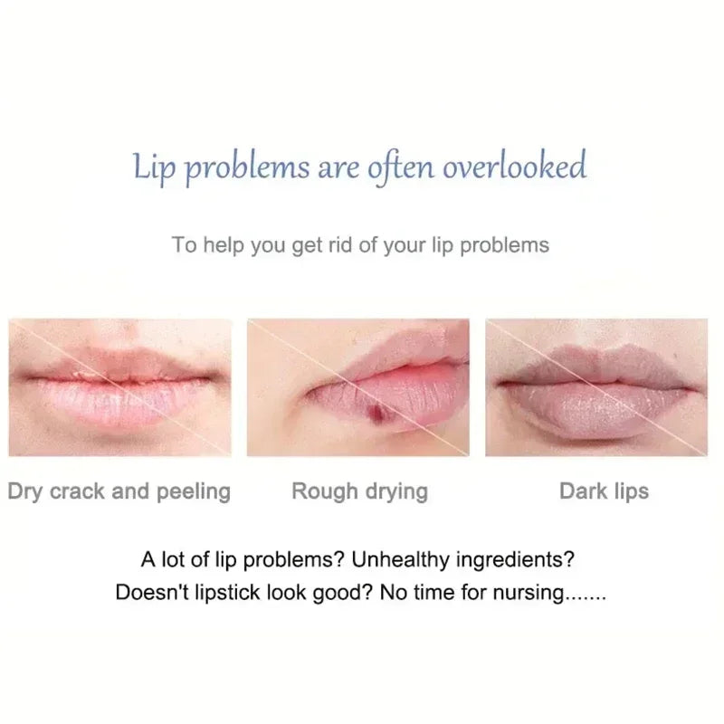 Remove Dark Lip Balm Lightening Melanin Mask Gloss Exfoliating Lip Pink Treatment Reduce Lip Lines Improve Dryness Moisturizing