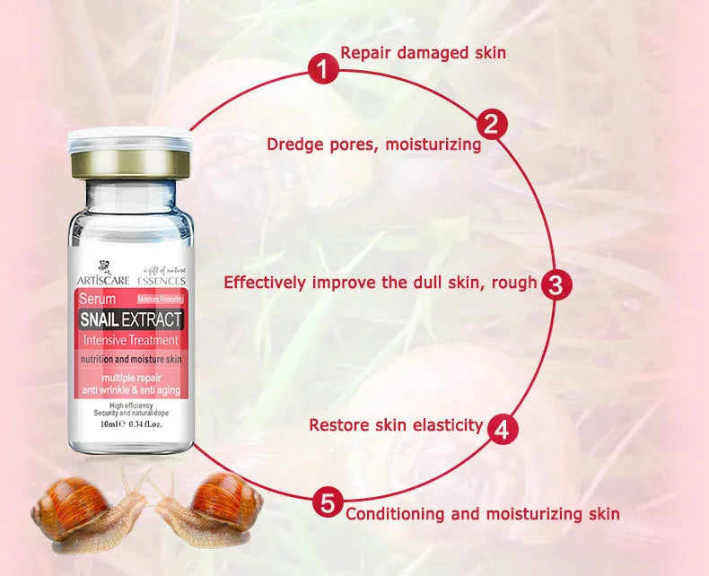 ARTISCARE Snail Essence 3pcs for Moisturizing and Nourishing Face Serum Skin Care Cream