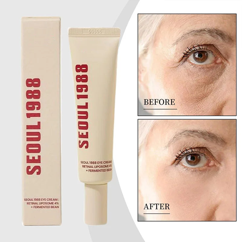 Korean Skin Care Seoul 1988 Vitamin C Wrinkle Care 4% Retinol Ginseng Serum Firm Fine Lines Eye Cream  Moisturizing Brighten Set