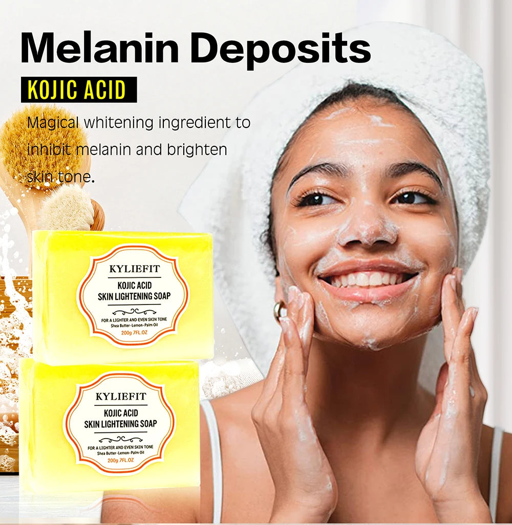 KYLIEFIT Lemon & Turmeric Perfect Combination Body Scrub, Whitening, Moisturizing, Anti Oxidation, Exfoliate,Brighten Skin Tone