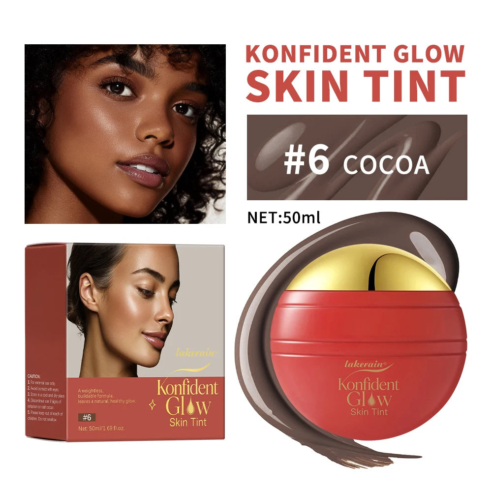 Lakerain Oil-free Glass Skin Foundation Self-clearing & Smooth Even Skin Tone Nourishes the Skin Easy to Carry Liquid Foundation