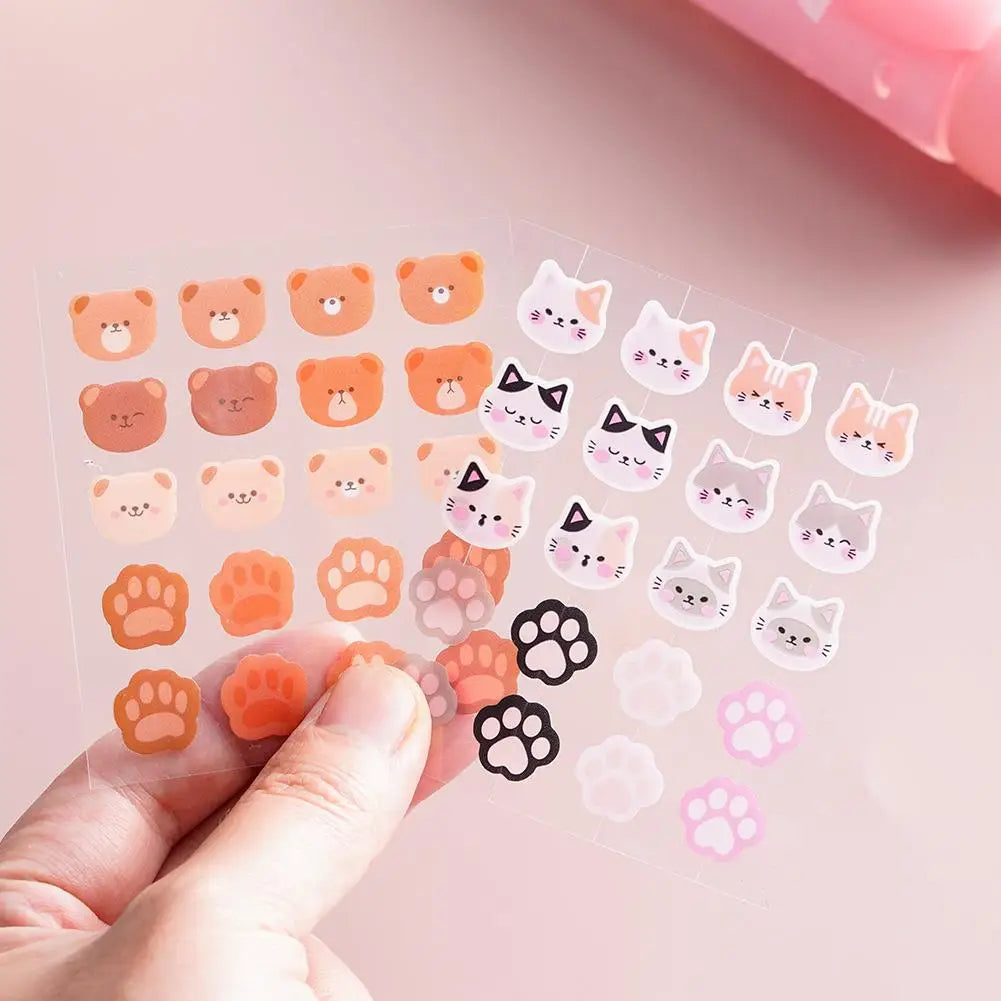 Cartoon Acne Patches Cute Animal Shaped Design Waterproof Hydrocolloid Pimple Patches Gentle Breathable Portable Daily Worn