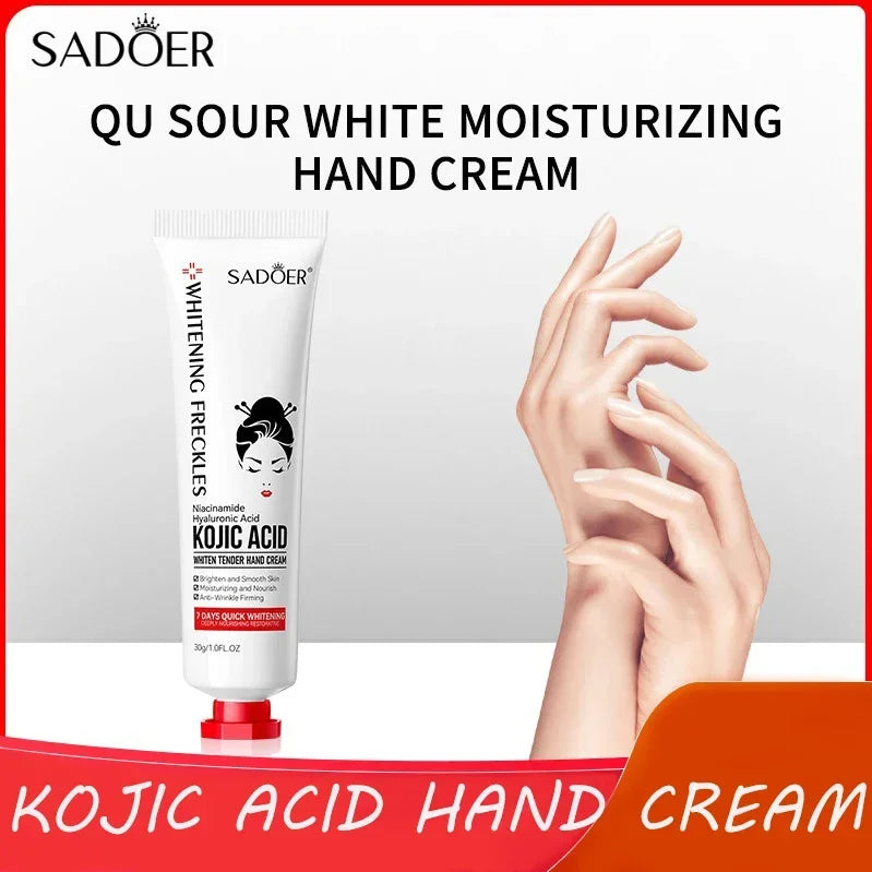 Kojic Acid Anti-wrinkle Hand Cream Skin Soften Nourish Anti-drying Whitening Moisturizing Korean SkinCare Cracked Repair Product