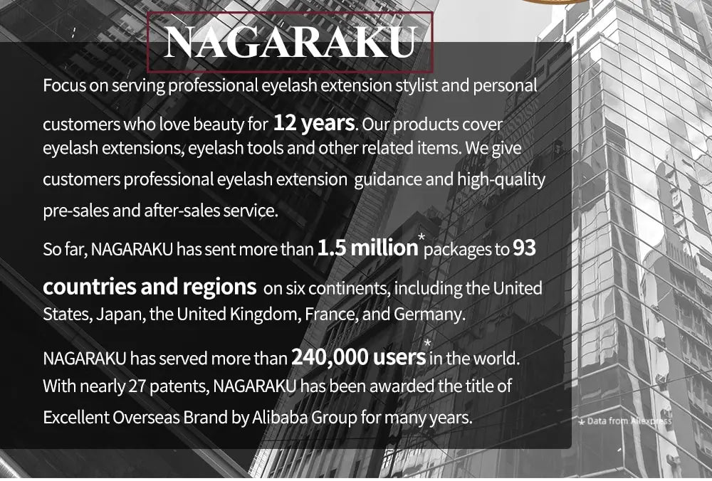 NAGARAKU 6 Cases Classic Mix Eyelash Extension Natural Soft Supplies Synthetic Mink Individual 7-15 Mix 16 Lines High Quality