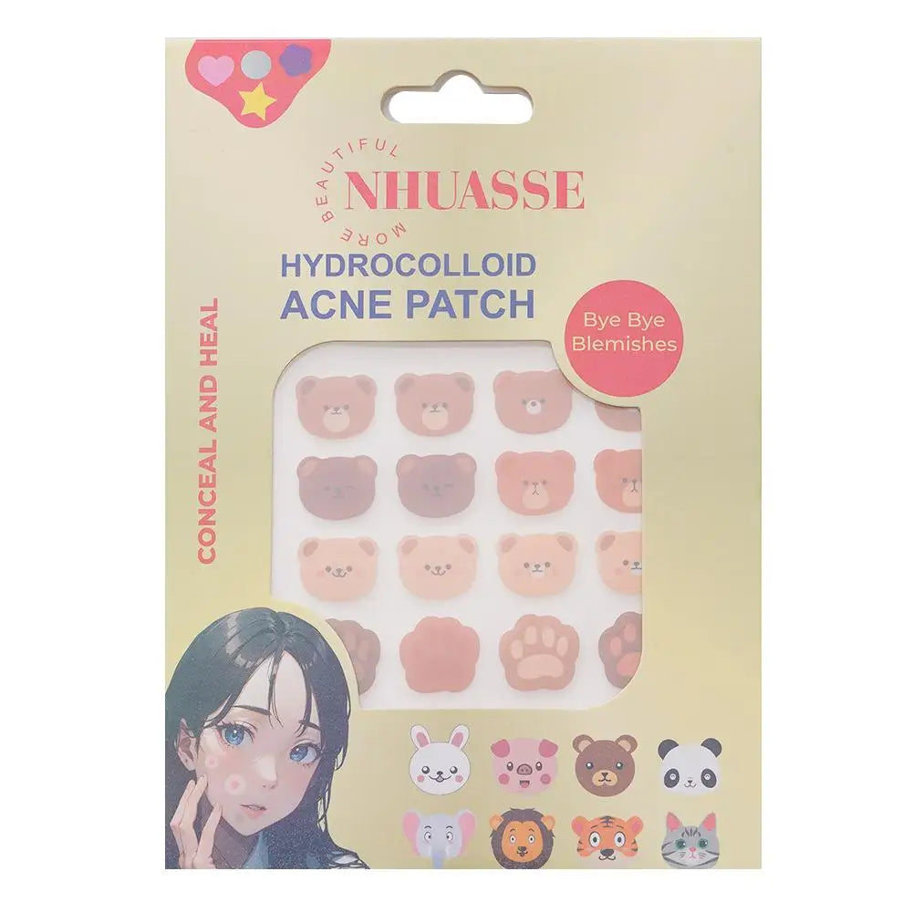Cartoon Acne Patches Cute Animal Shaped Design Waterproof Hydrocolloid Pimple Patches Gentle Breathable Portable Daily Worn