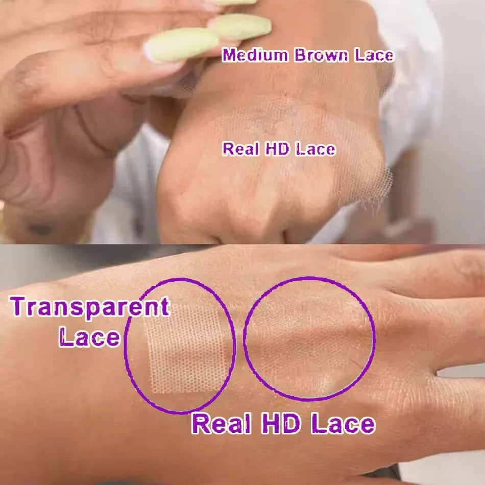 36 Inches 613 Blonde Straight Human Hair Wig 13x6 13x4 HD Transparent Lace Front Wig 200 Density For Women