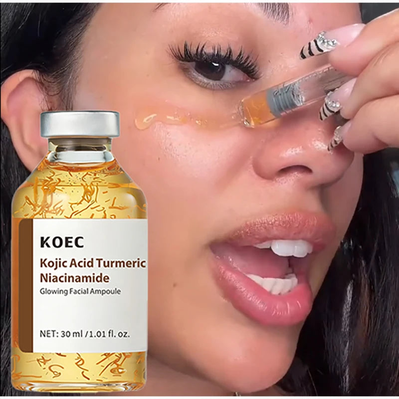Kojic Acid Turmeric Facial Ampoule Serum With Niacinamide Deep Moisturizing Nourishing Essence 30ml