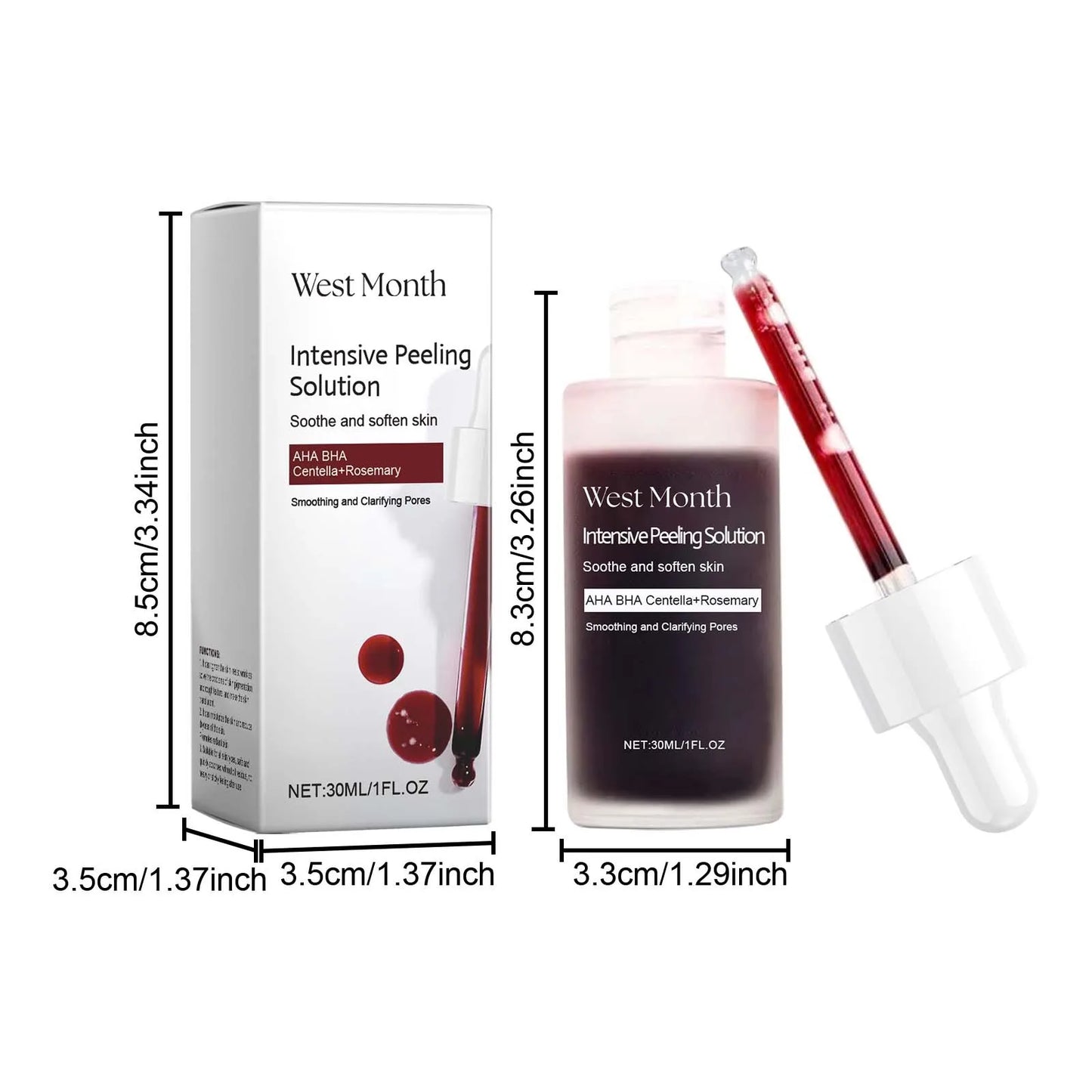 Peeling Face Serum Fruit Acid AHA BHA Anti Acne Exfoliating Repairing Shrink Pores Moisturizing Salicylic Acid Facial Skin Care