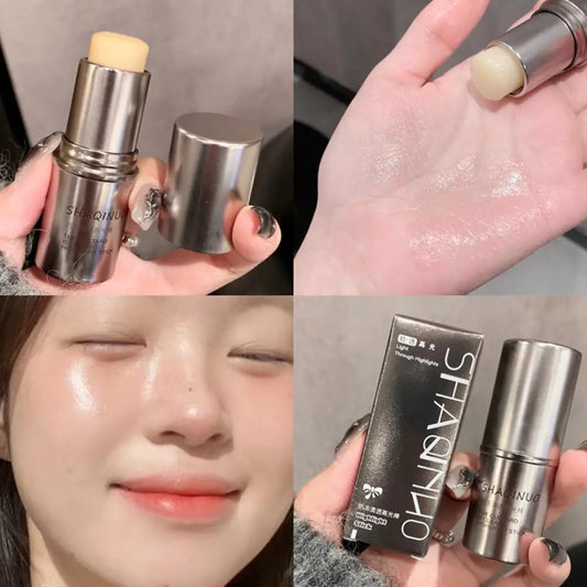 Wet And Shiny Highlighter Stick Brightening Eyes And Contouring Bar Pearlescent Natural Water Light Makeup