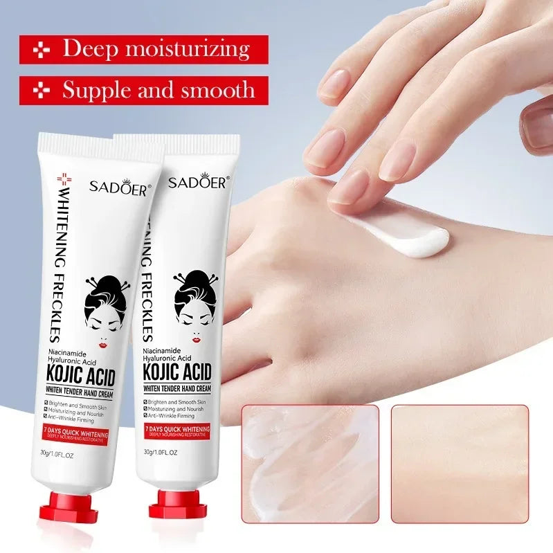 Kojic Acid Anti-wrinkle Hand Cream Skin Soften Nourish Anti-drying Whitening Moisturizing Korean SkinCare Cracked Repair Product
