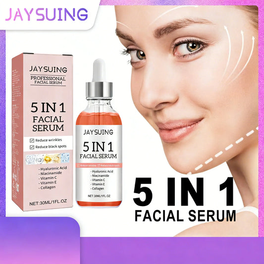 5-in-1 Facial Serum Moisturizes Skin, Firms, Reduces Spots and Acne, Beauty Enhancing Serum